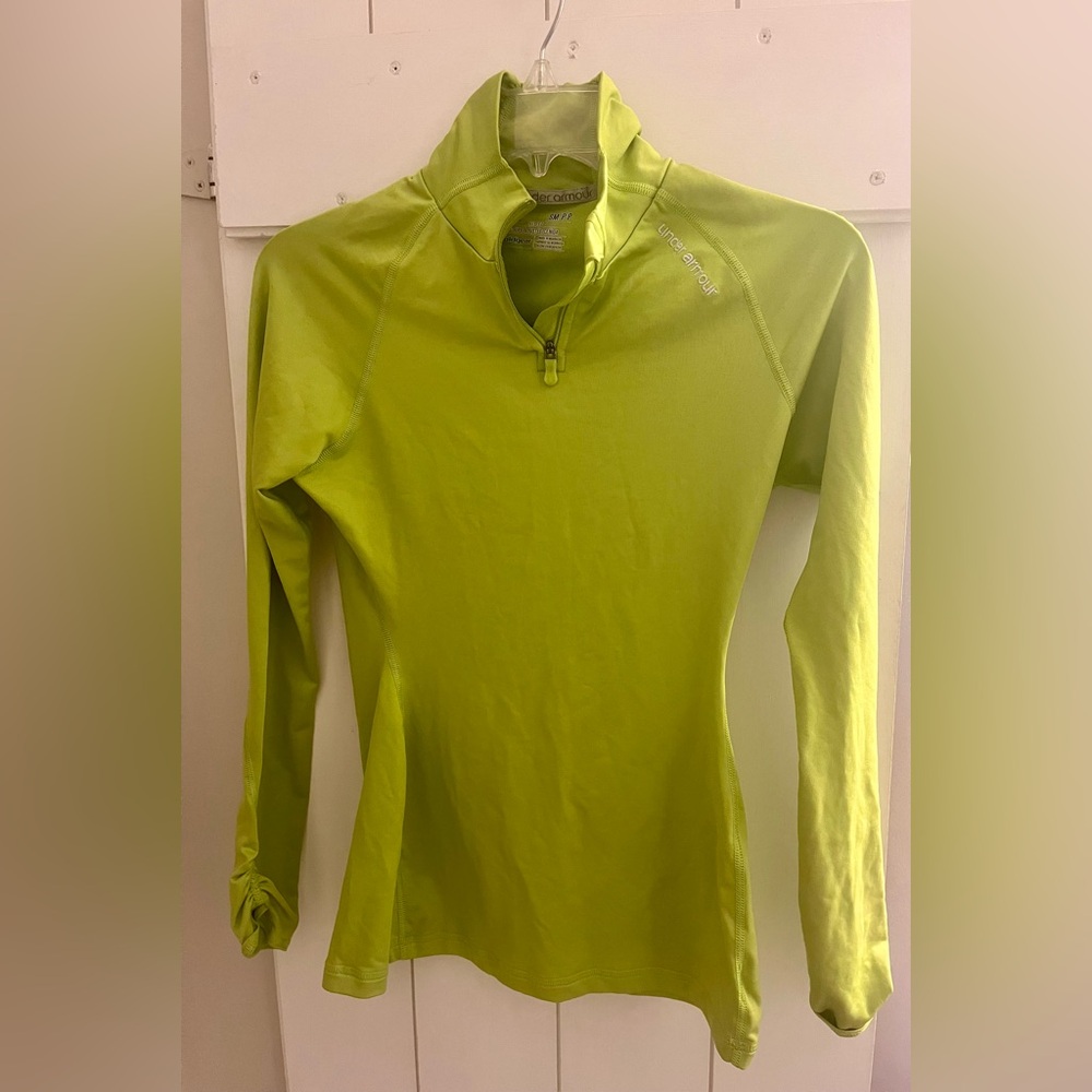 Under Armour Women's Lime Green Quarter-Zip Performance Top